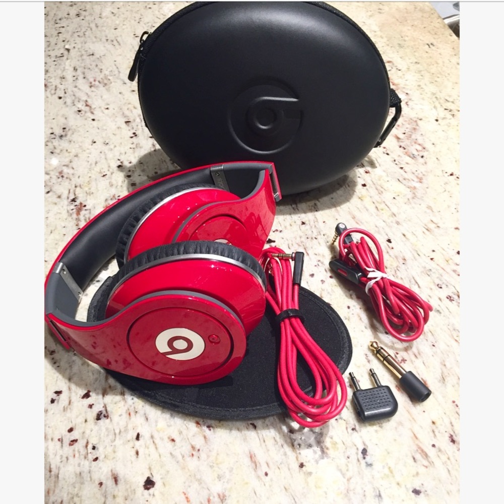 Beats by Dre Studio Red Wired Headphones