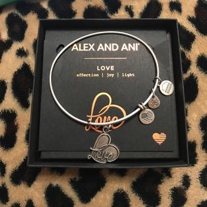 Silver “Love” Alex & Ani bracelet