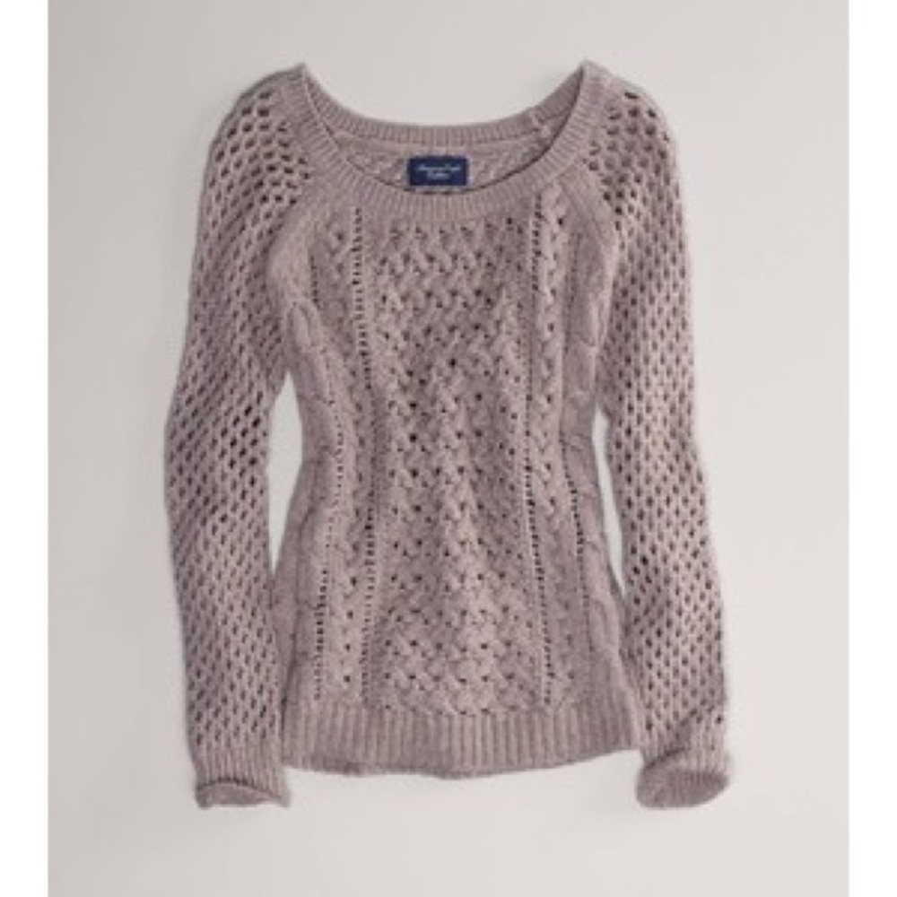 AEO Open Stitched Cable Knit Sweater