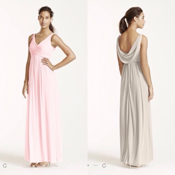 david's bridal mesh bridesmaid dress