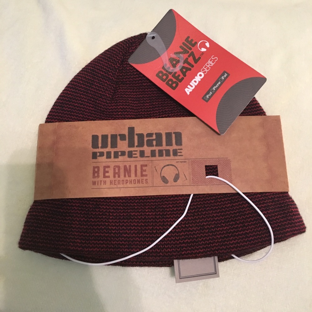 Urban Pipeline Beanie Hat with headphones