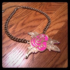 Betsey Johnson rose necklace