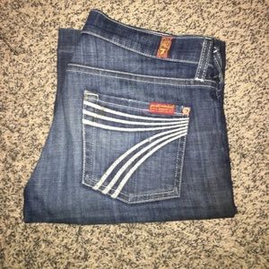 Dojo jeans 7 for all mankind size 26 inseam 30