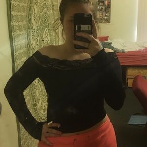 Contemporary Long Sleeved Off the Shoulder Shirt