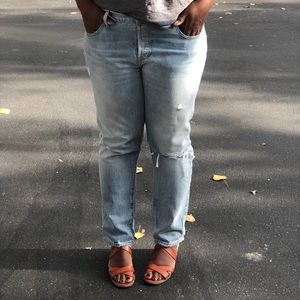 Levi’s “selvedge” 501 straight jeans!