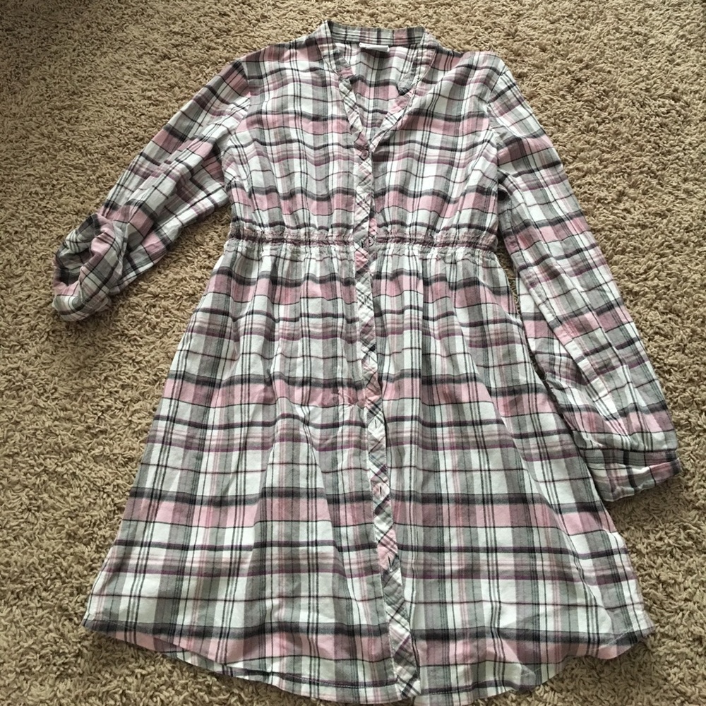 Plaid maternity tunic
