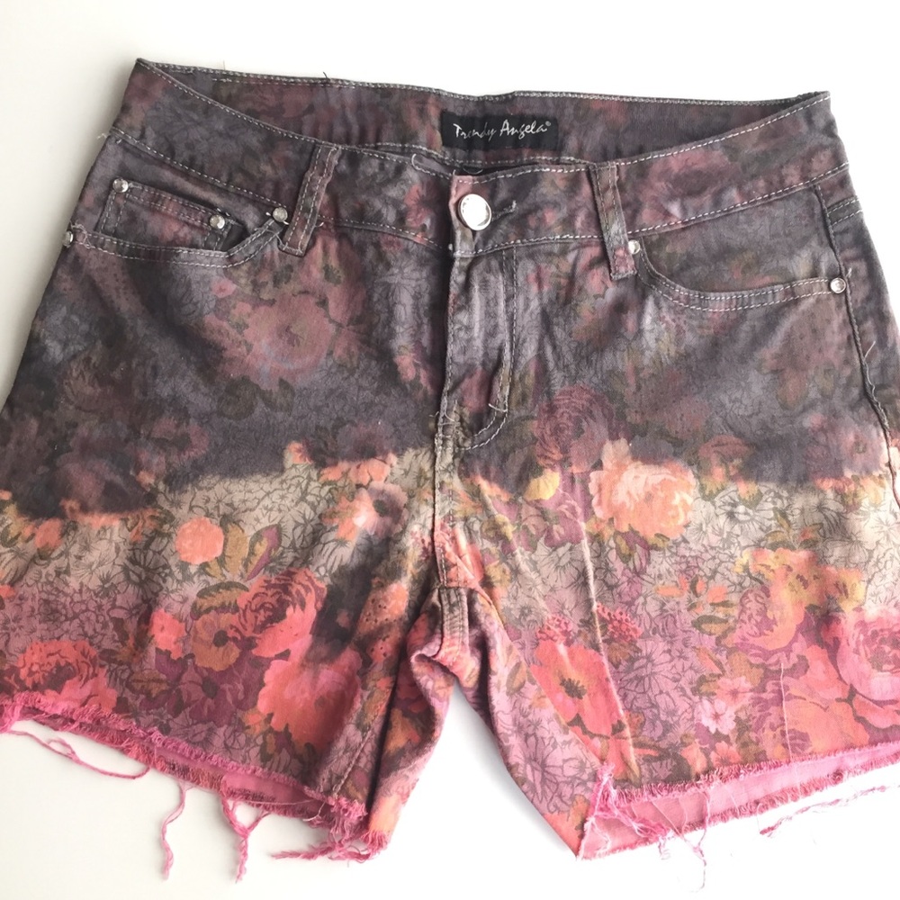 Custom Unisex “Boyfriend Shorts” Floral Print