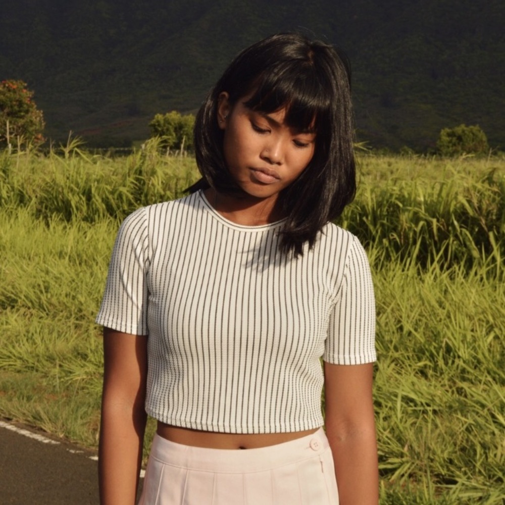 Final Price🌺Striped Crop Top