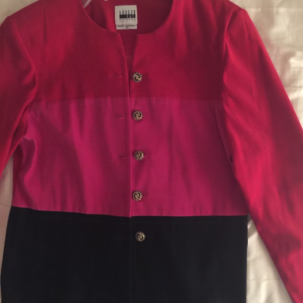 Pink/ black / red striped blazer