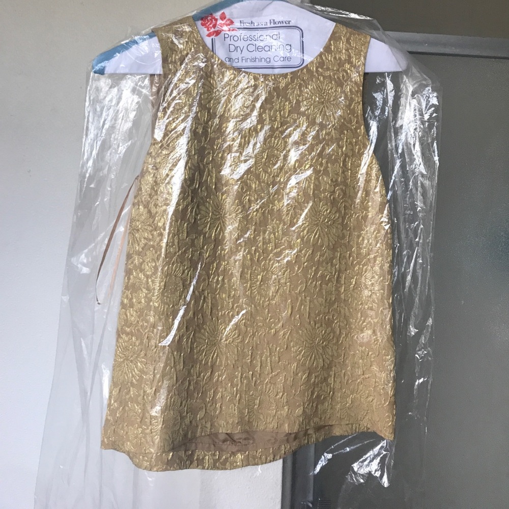 J.Crew gold brocade tank