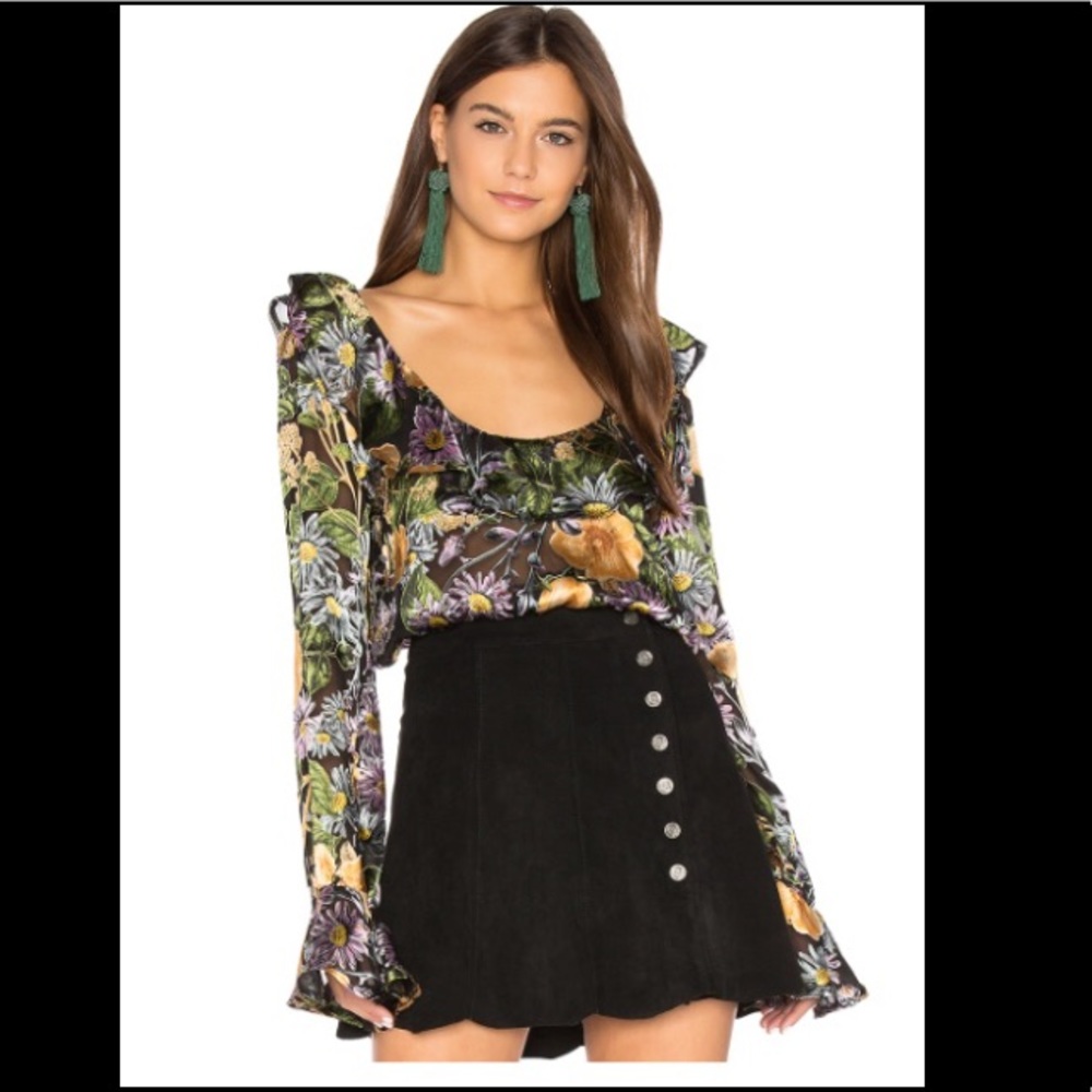 For Love and Lemons Luciana ruffle blouse