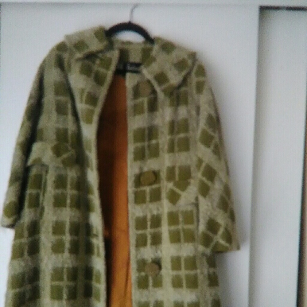 Plaid swing coat