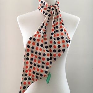 Vintage 1970's polka dot scarf
