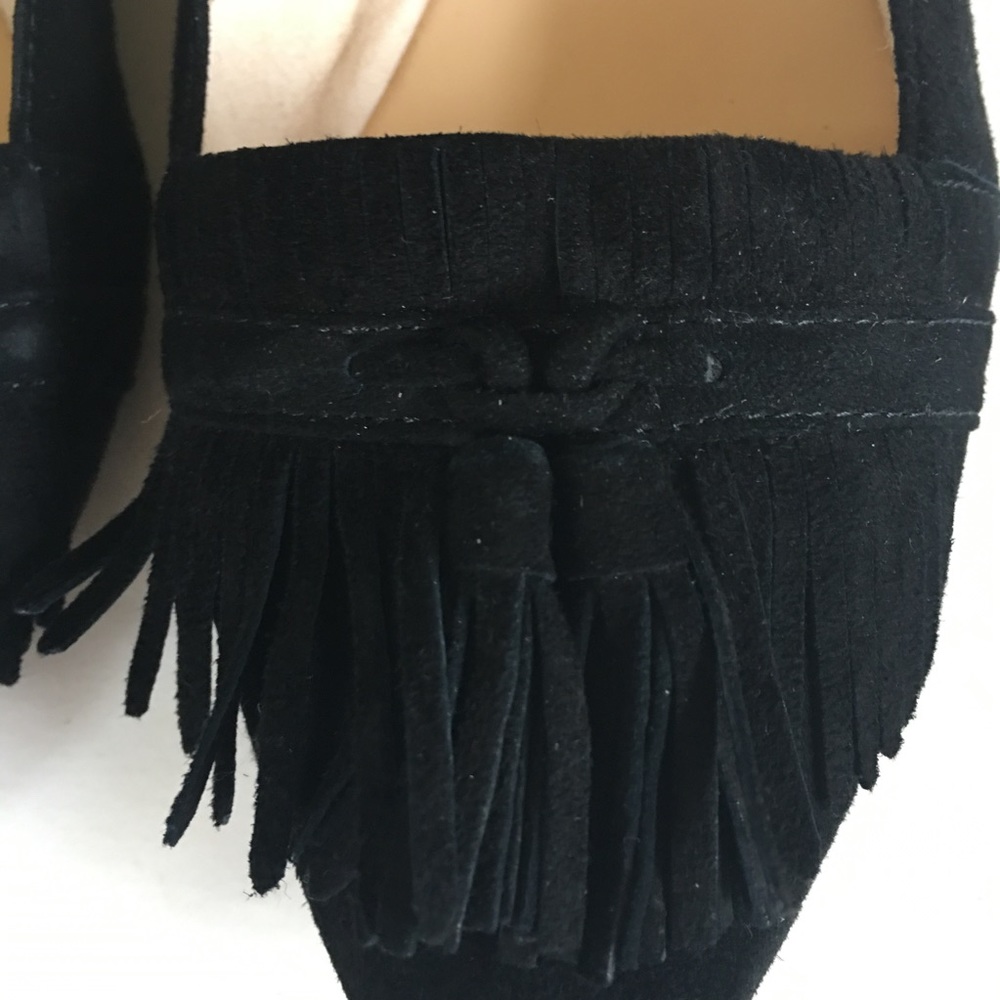 NEW JESSICA SIMPSON black leather ballet flats 6.5 - Picture 2 of 5
