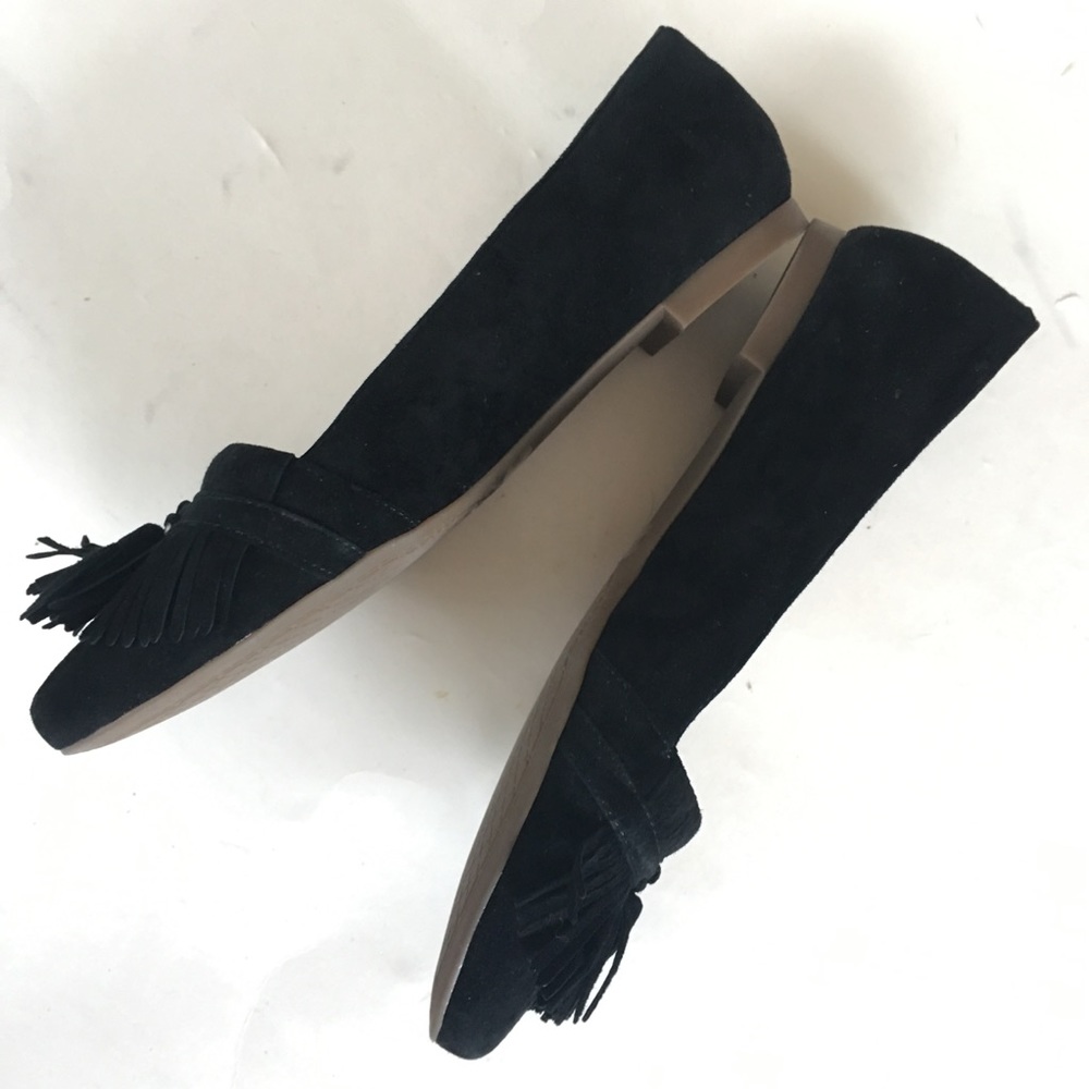 NEW JESSICA SIMPSON black leather ballet flats 6.5 - Picture 3 of 5