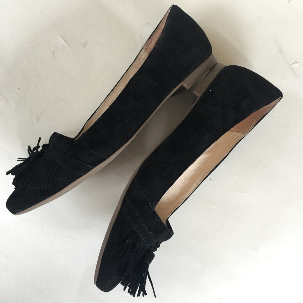 NEW JESSICA SIMPSON black leather ballet flats 6.5 - Picture 4 of 5