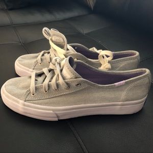 Brand new, gray KEDS canvas shoes size 6.5.