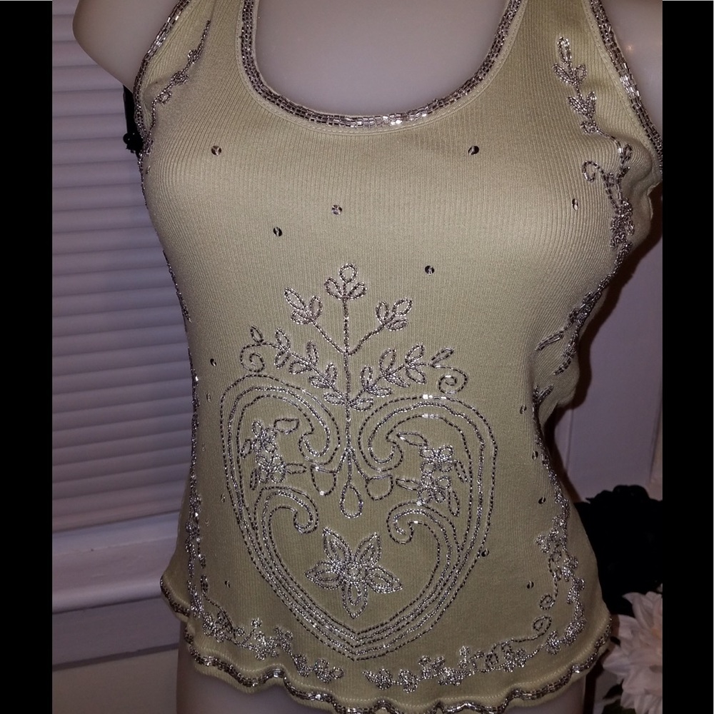 Beaded tank top