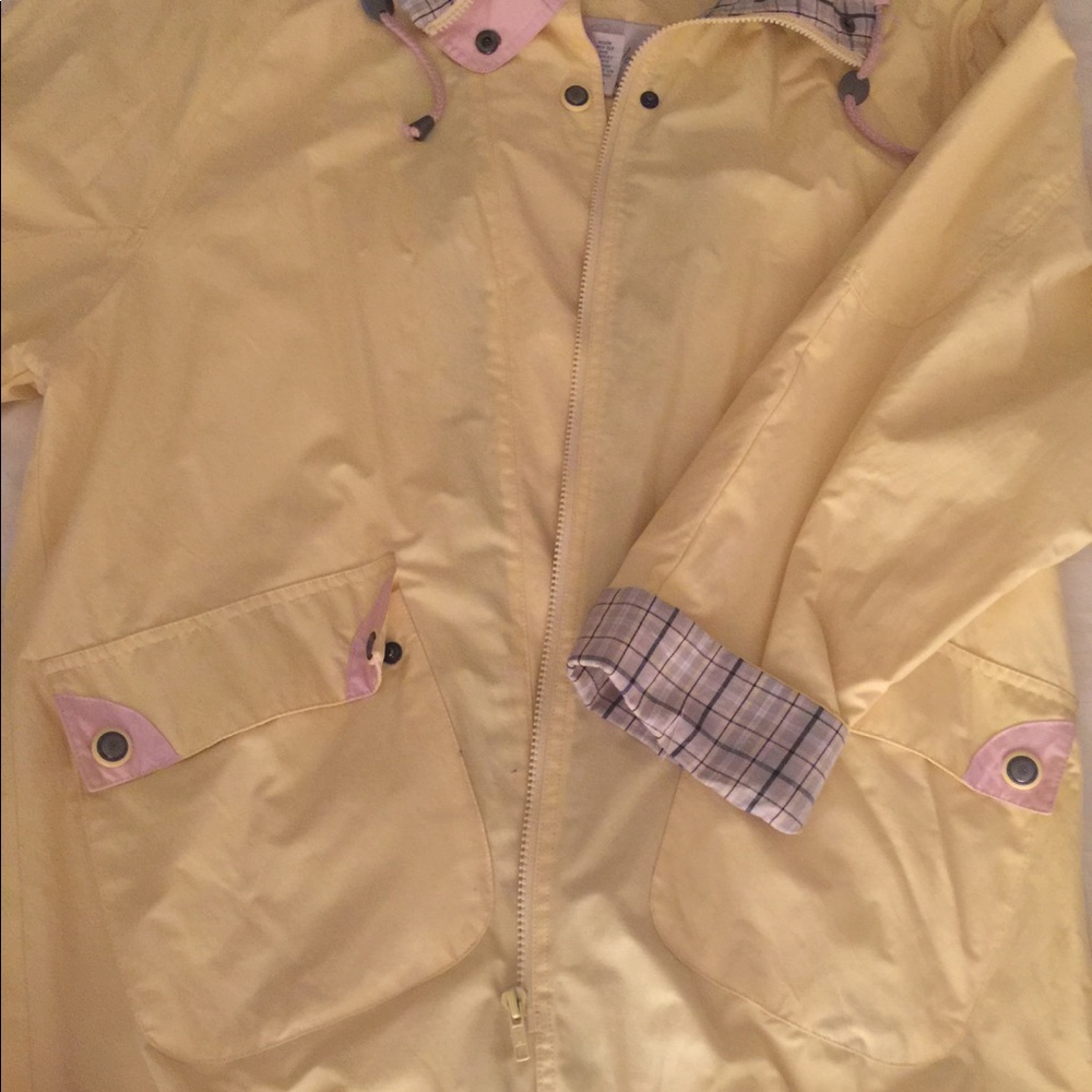 Yellow rain jacket