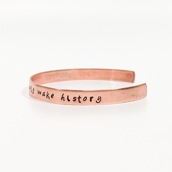Well behaved women rarely make history Copper Cuff - Picture 6 of 6