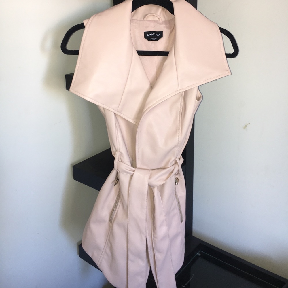 BEBE trench leather coat