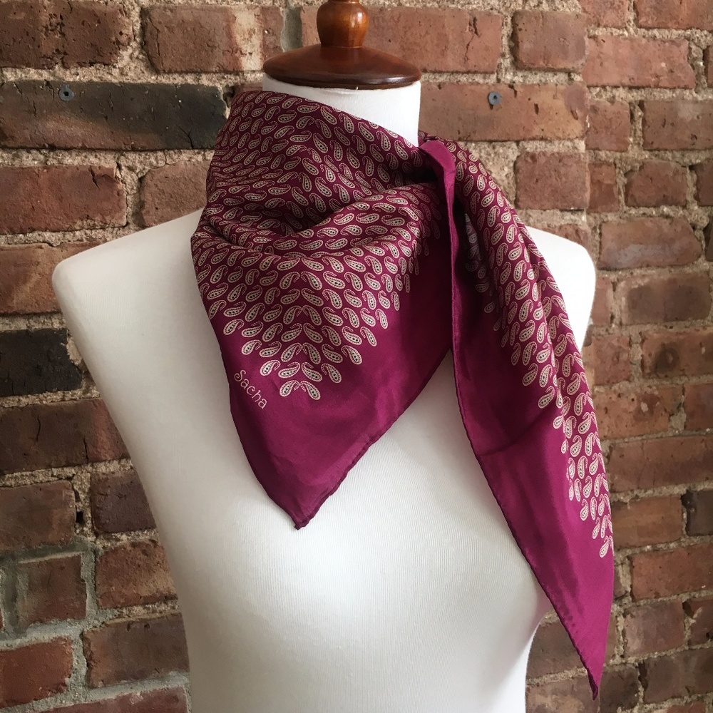 Vintage Paisley Silk Sacha for Bacha Scarves