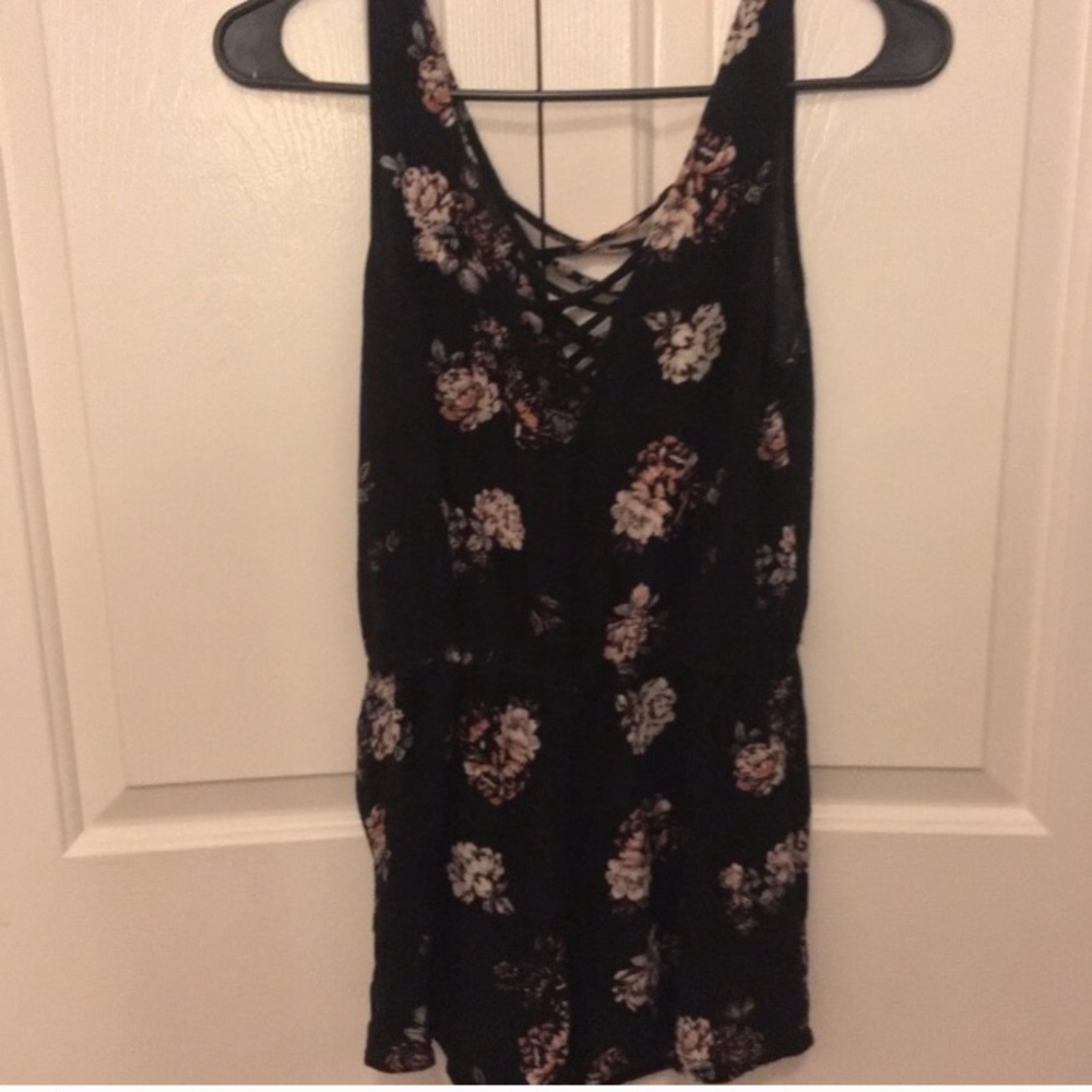 Kendall & Kylie Black Floral Romper