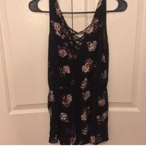 Kendall & Kylie Black Floral Romper