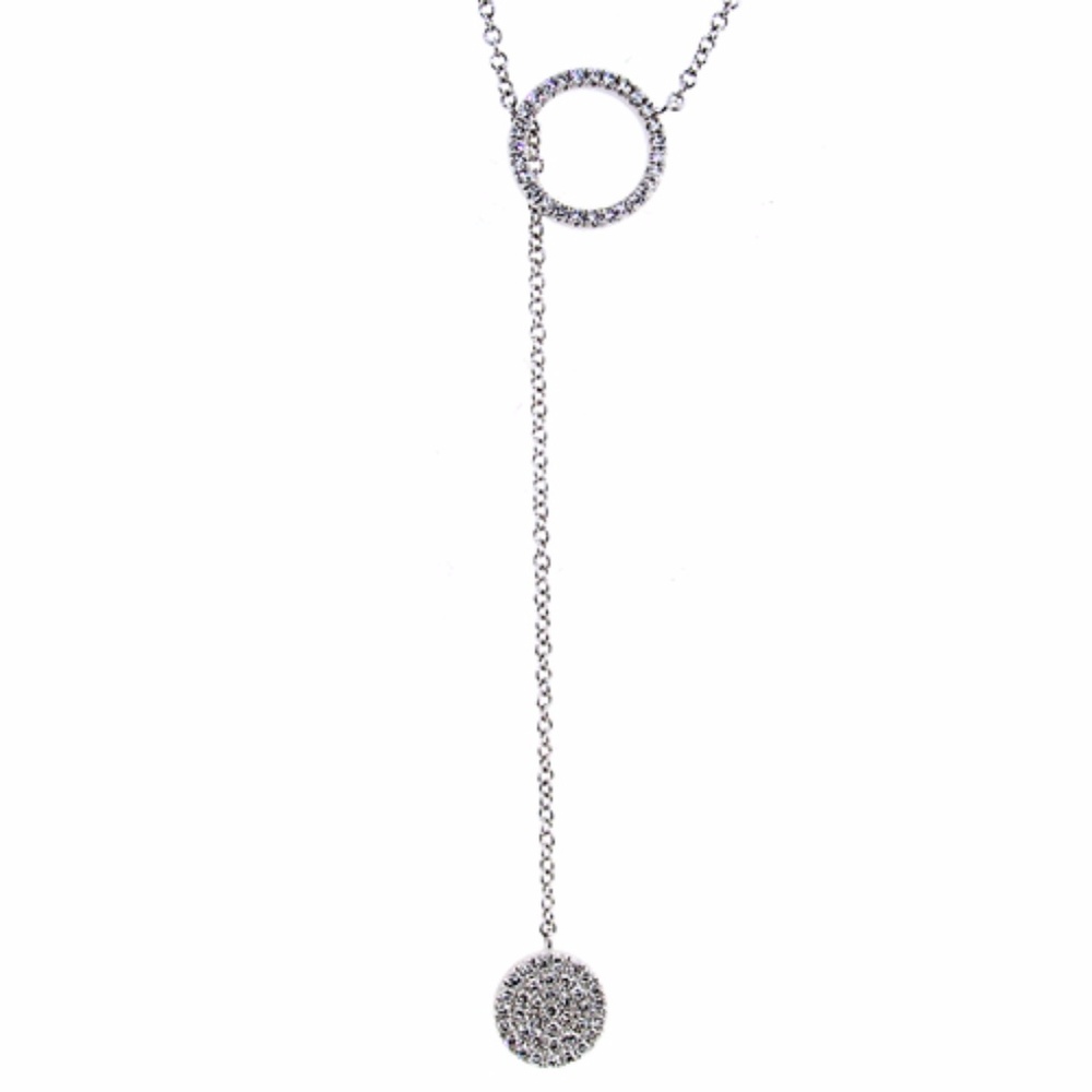 Diamond Pendant 14k white gold .21tcw
