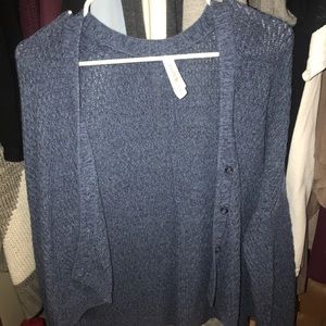 Small blue knitted cardigan