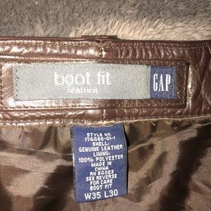 Men’s brown leather pants! *GAP*