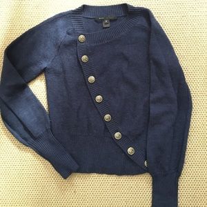 Wool Nautical cardigan with gold buttons