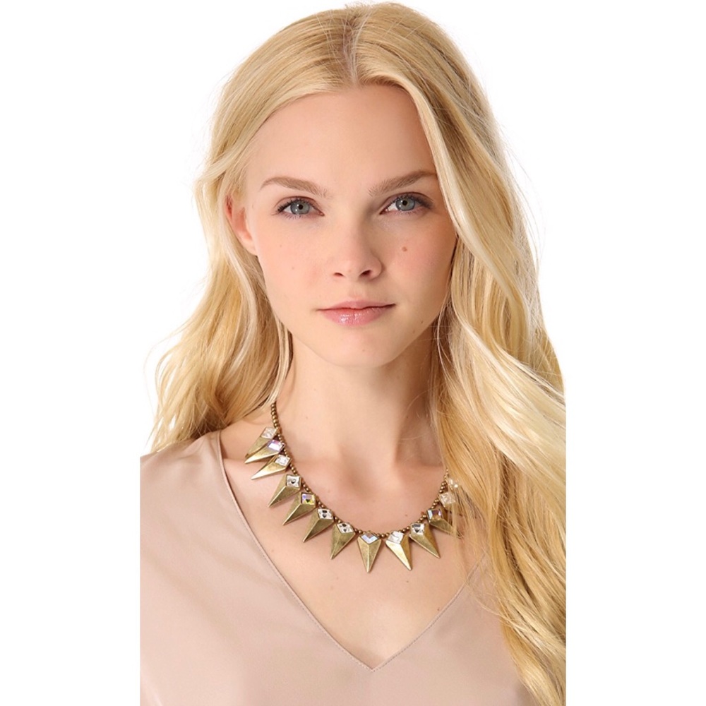 AVANT GARDE Brass & Swarovski Crystal Necklace