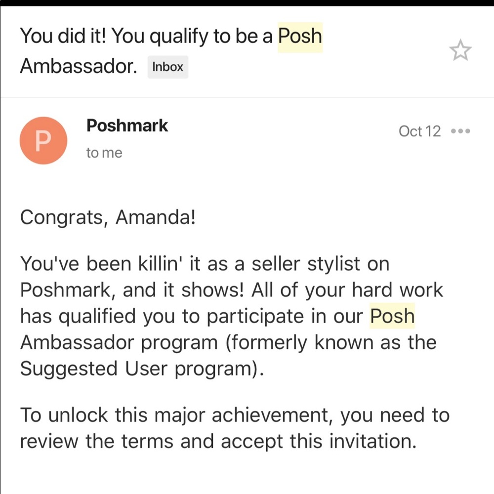 I’m a Posh Ambassador! I’m so excited!!!!