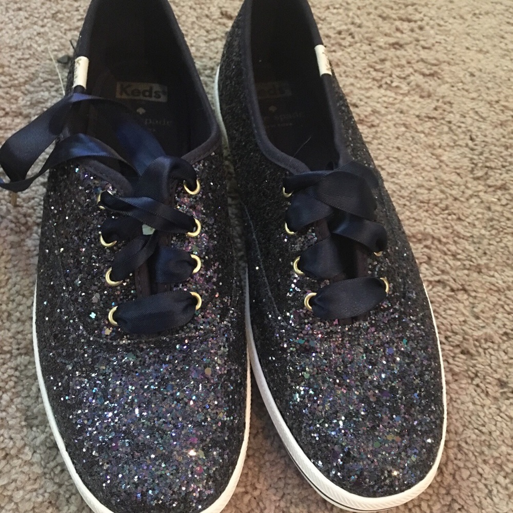 Navy sparkly Kate Spade Keds