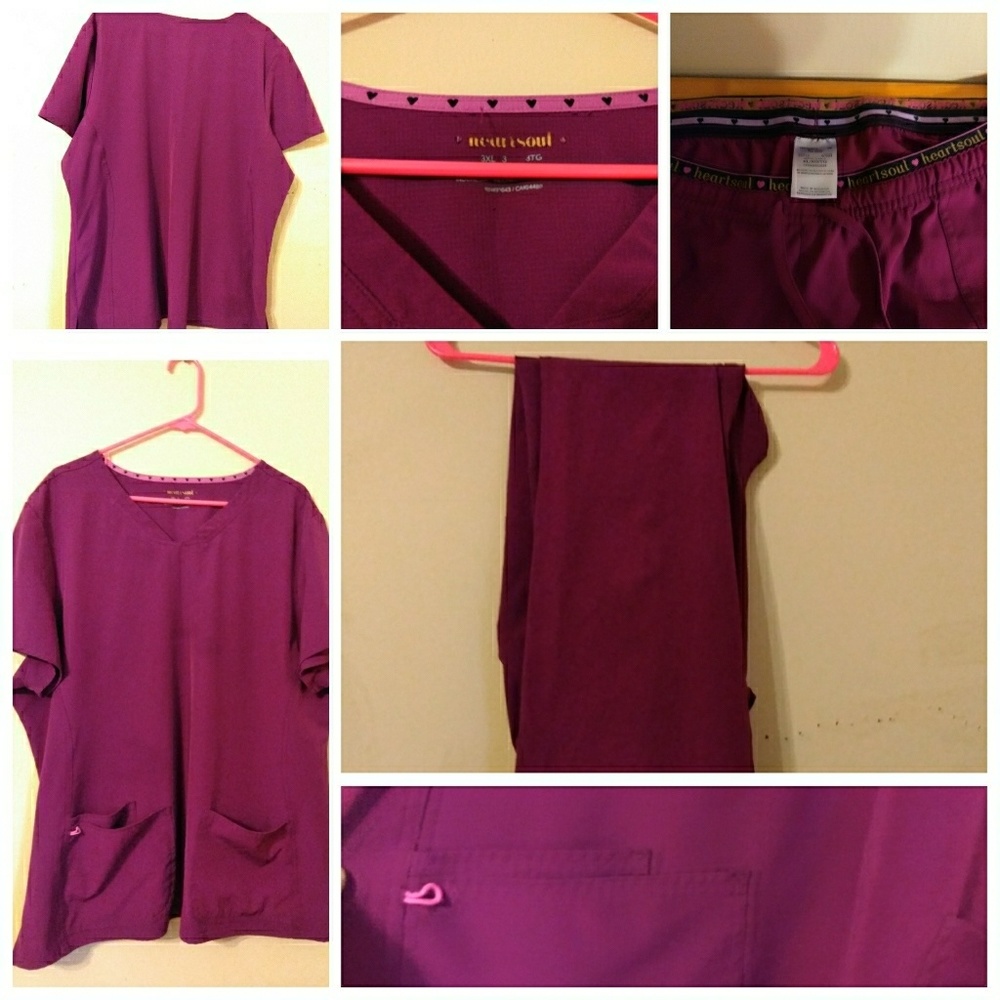 Maroon scrubs pants & bottoms