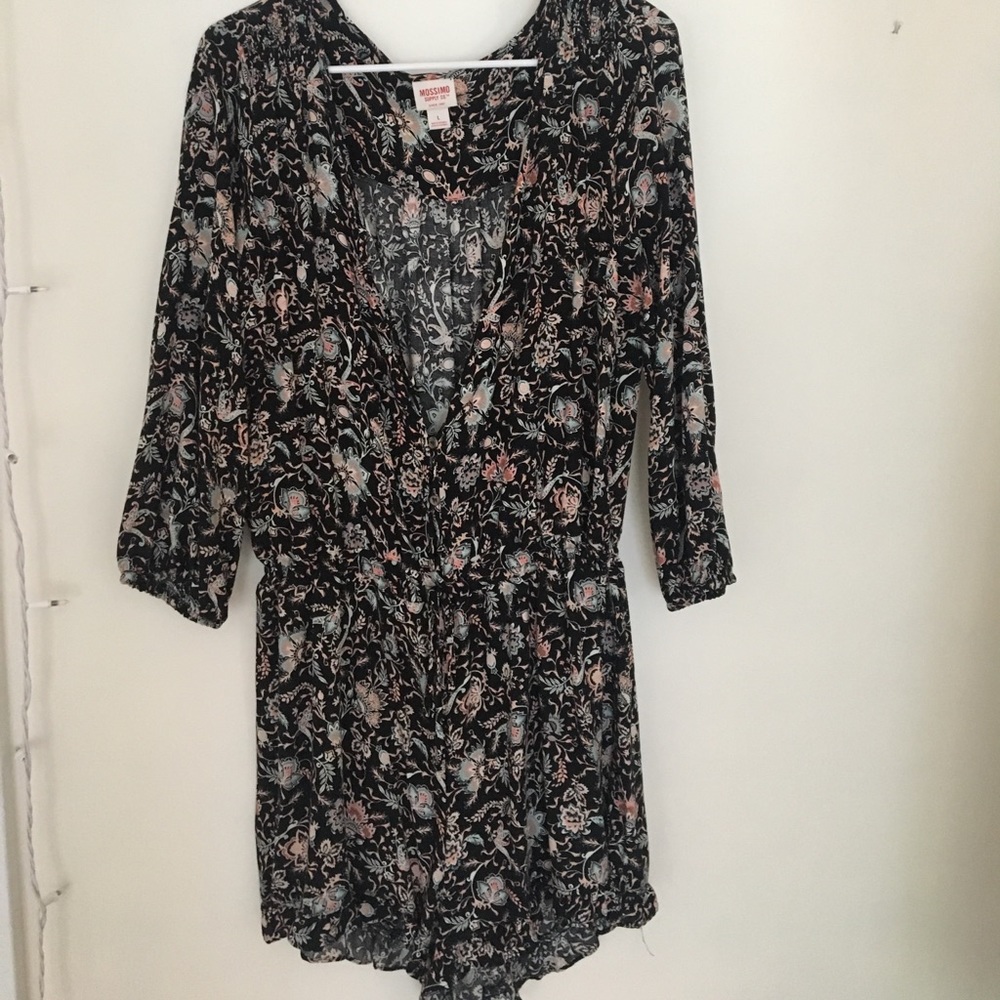 Floral printed flouncy romper