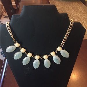 Cream and light green necklace