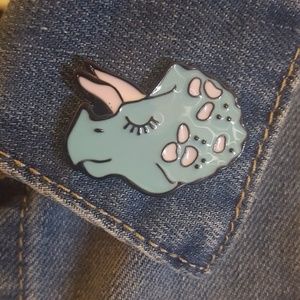 Triceratops Enamel Pin