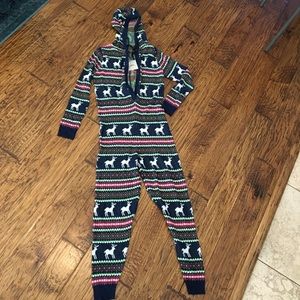 ASOS Fair Isle Sweater Full Body Suit with Hood