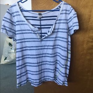 Striped Free People washed out v neck