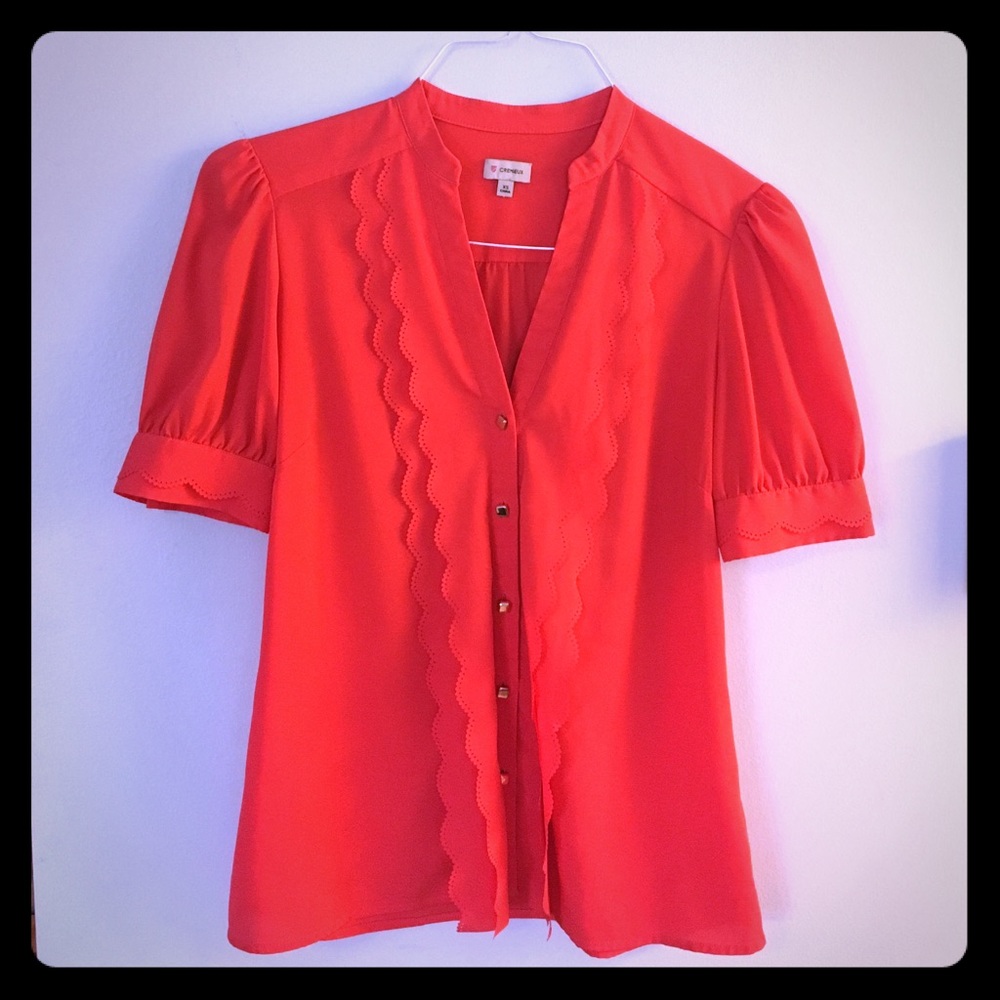 Blouse with gold buttons