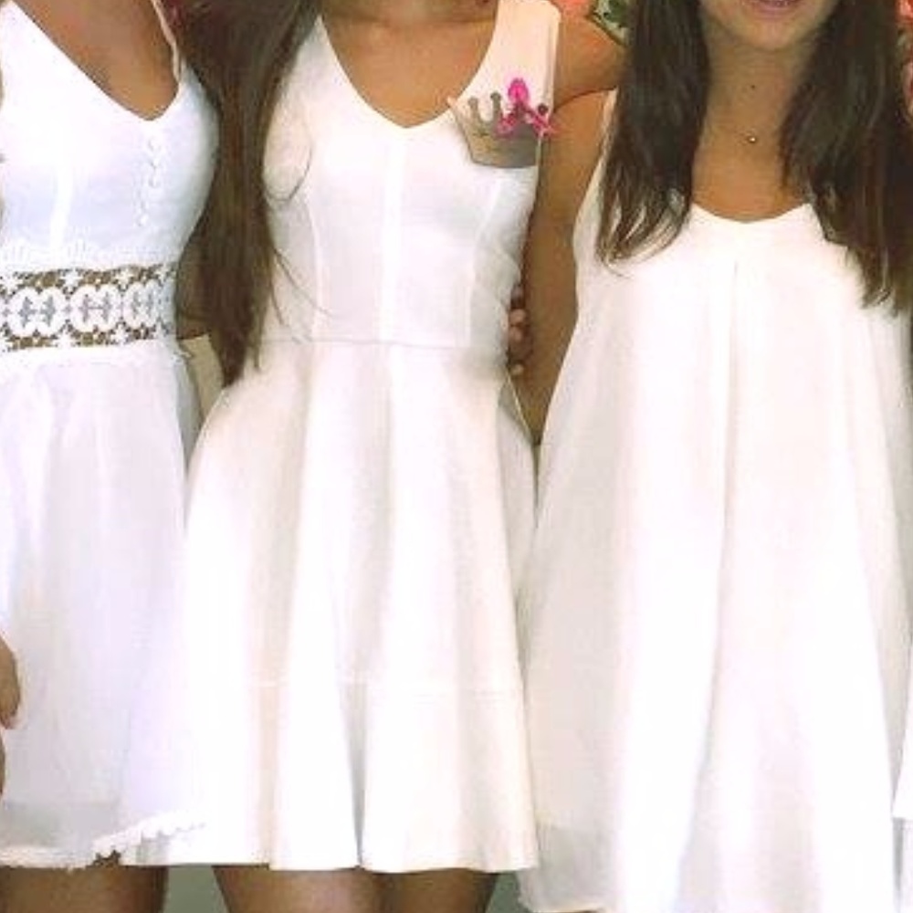 LOVE ADY  white fit and flare dress