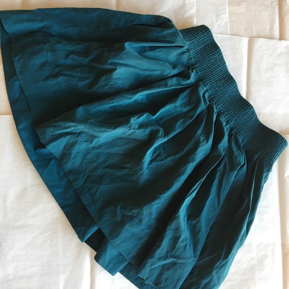 SOLD Turquoise Miniskirt with Pockets - Picture 1 of 4