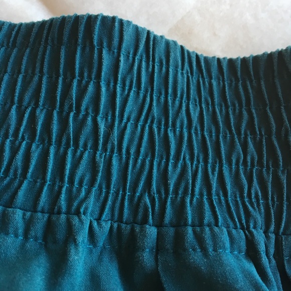 SOLD Turquoise Miniskirt with Pockets - Picture 2 of 4