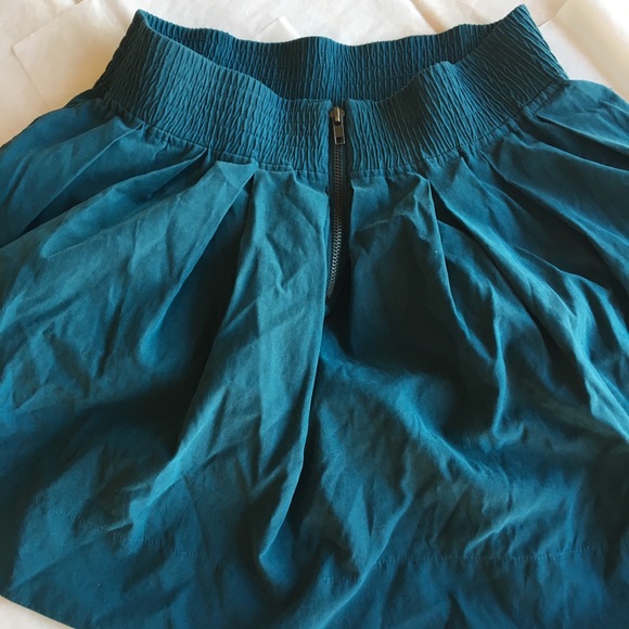 SOLD Turquoise Miniskirt with Pockets - Picture 3 of 4
