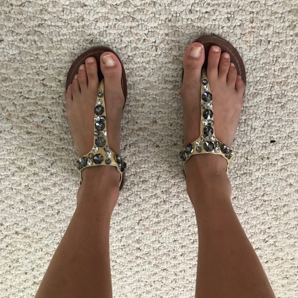 *SOLD* 
Steve Madden Gold Jeweled Sandal - Picture 4 of 4