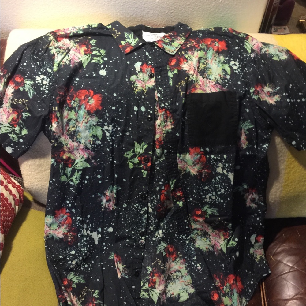 On the Byas short sleeve floral button down