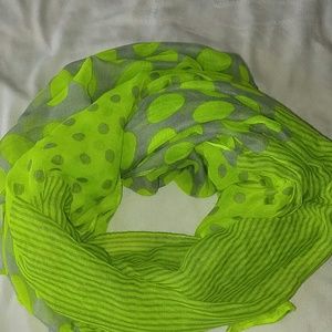 Rue 21 Neon and Gray Scarf