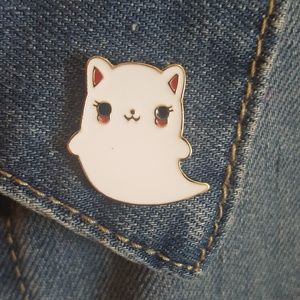 Ghost Kitty Enamel Pin